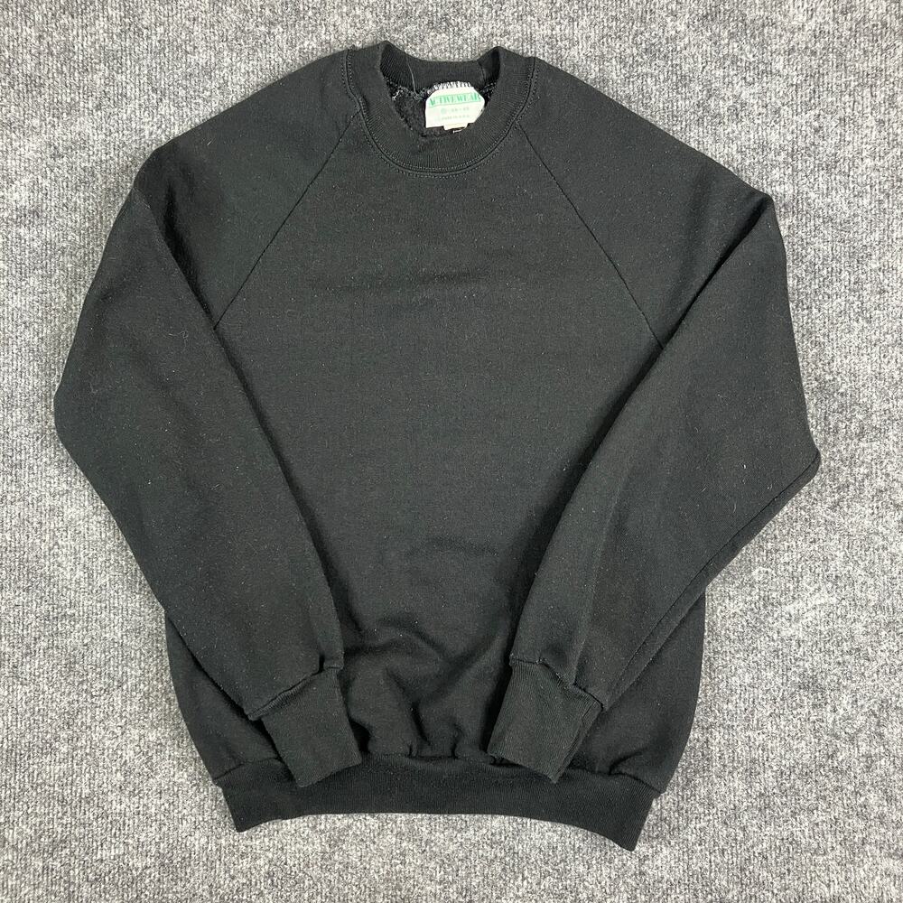 Activewear Sweatshirt‎ Mens Medium Black Crewneck Pullover Casual